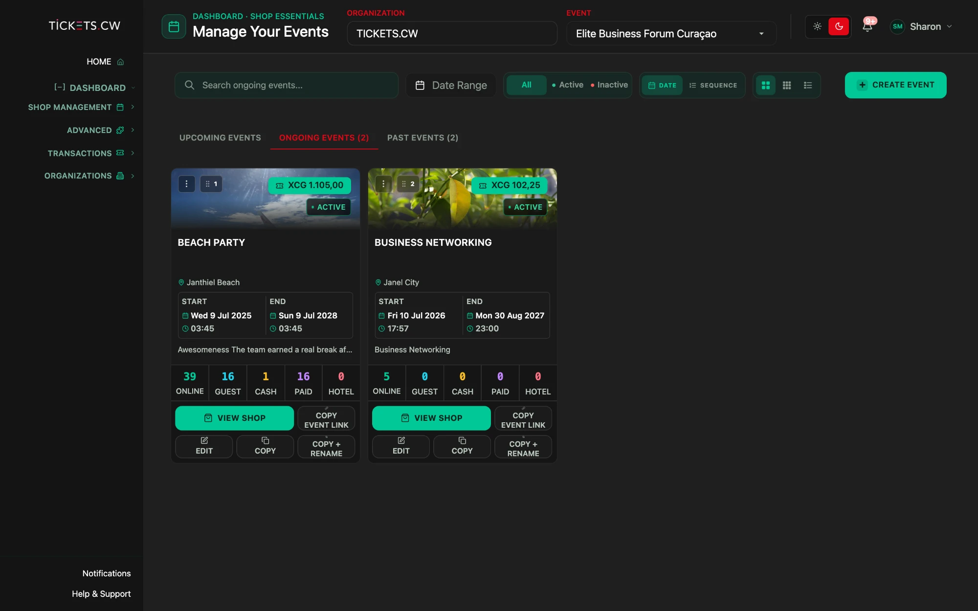 Manage Your Events