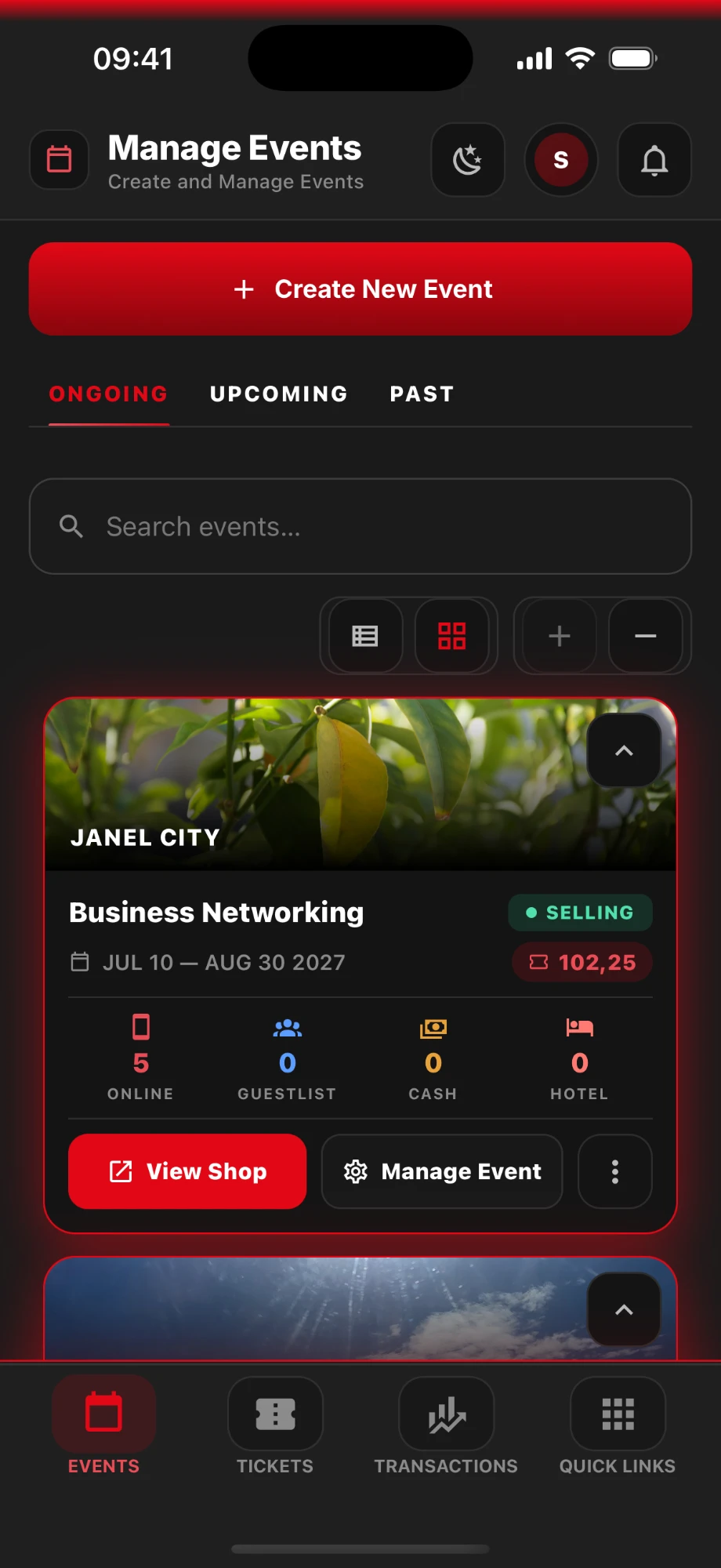 Manage Events