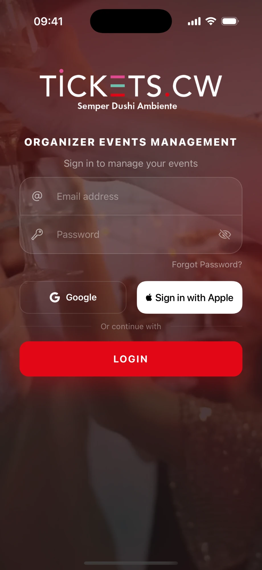 Secure Organizer Login
